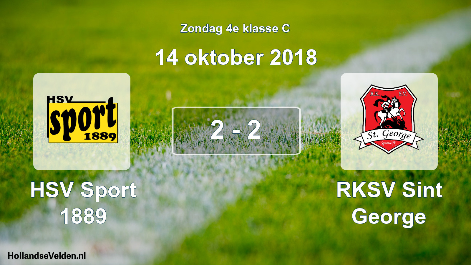 Total number of matches played: HSV Sport 1889 - RKSV Sint George 2 - 2 (14 October 2018)