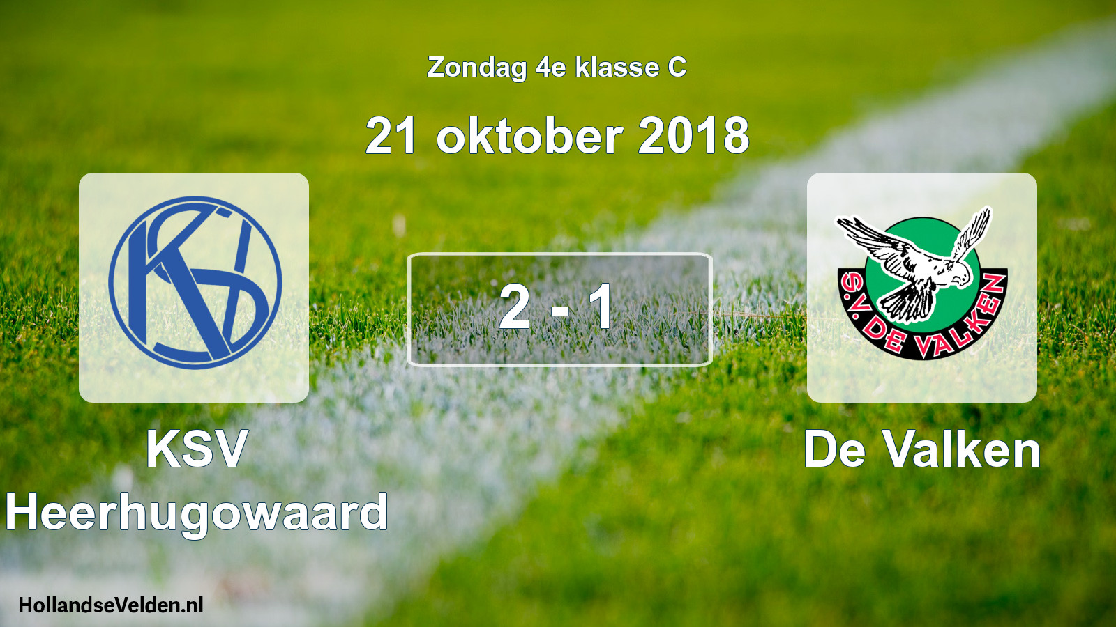 Total number of matches played: KSV Heerhugowaard - De Valken 2 - 1 (21 October 2018)