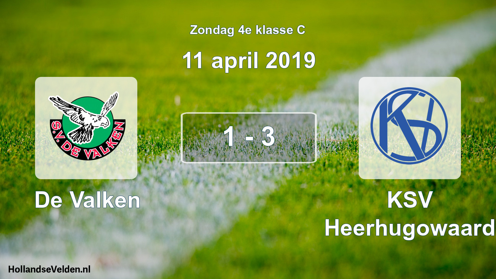 Total number of matches played: De Valken - KSV Heerhugowaard 1 - 3 (11 April 2019)