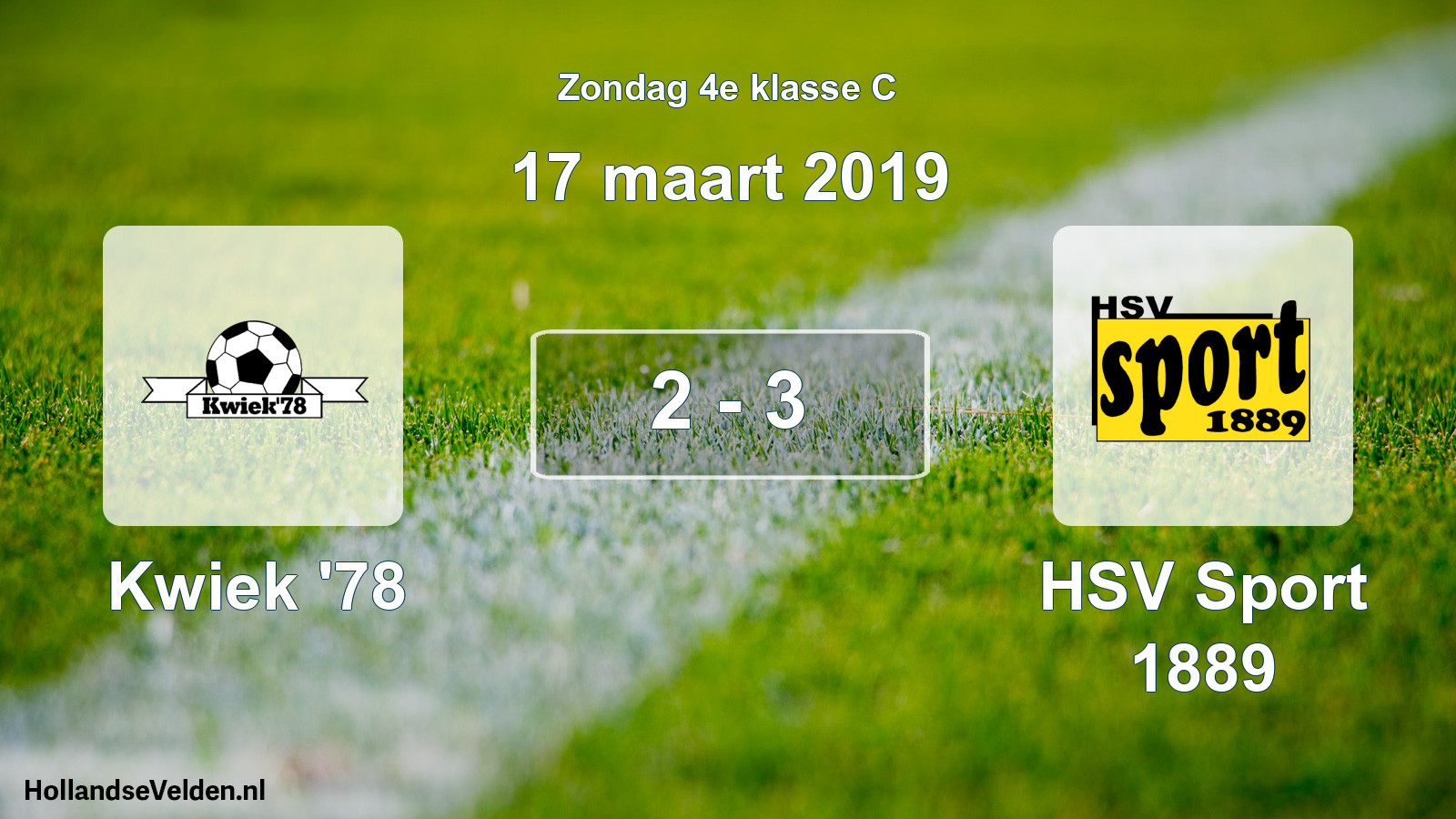 Total number of matches played: Kwiek '78 - HSV Sport 1889 2 - 3 (17 March 2019)