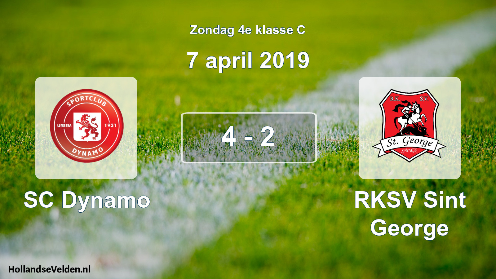 Total number of matches played: SC Dynamo - RKSV Sint George 4 - 2 (7 April 2019)