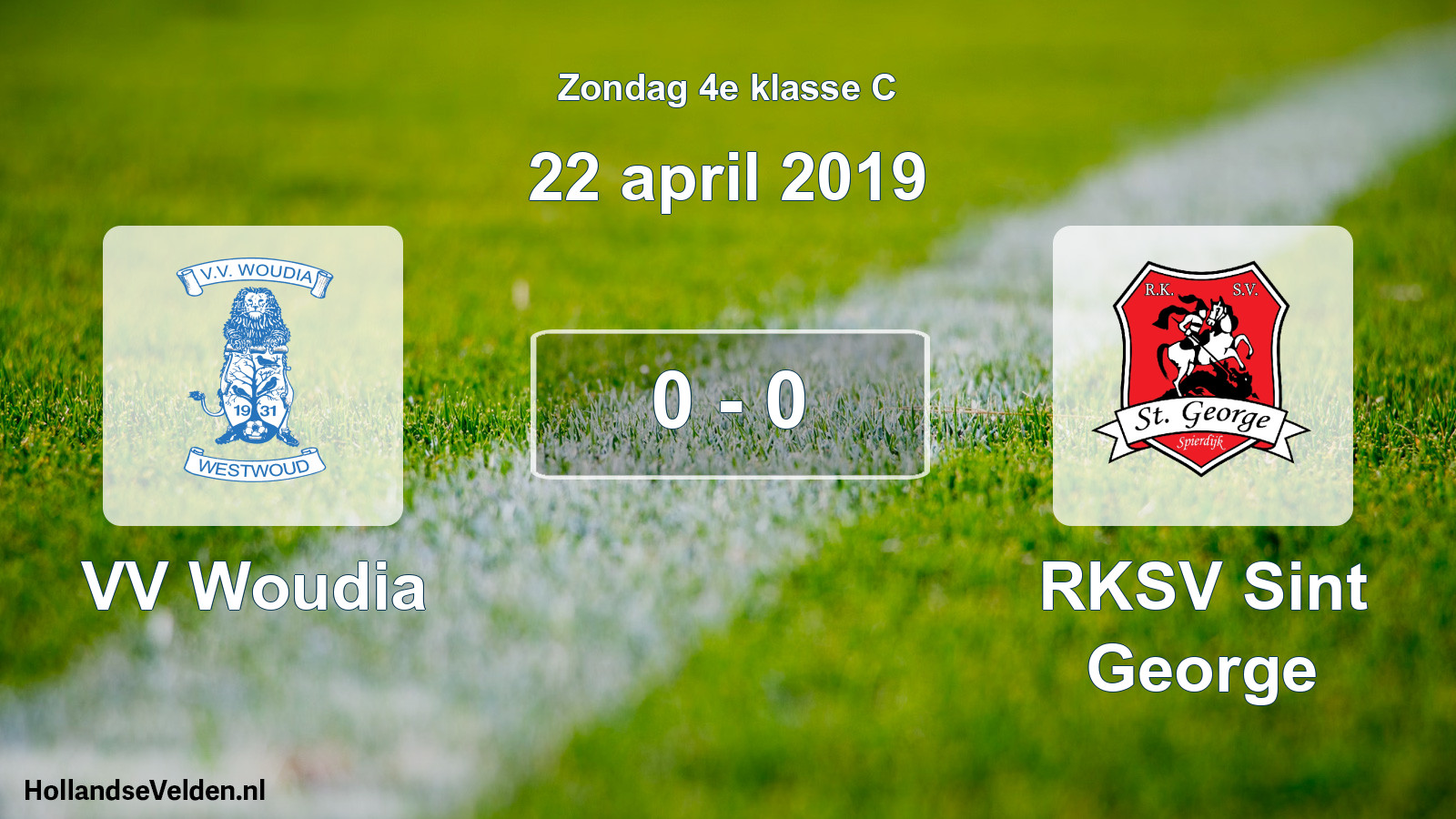 Total number of matches played: VV Woudia - RKSV Sint George 0 - 0 (22 April 2019)
