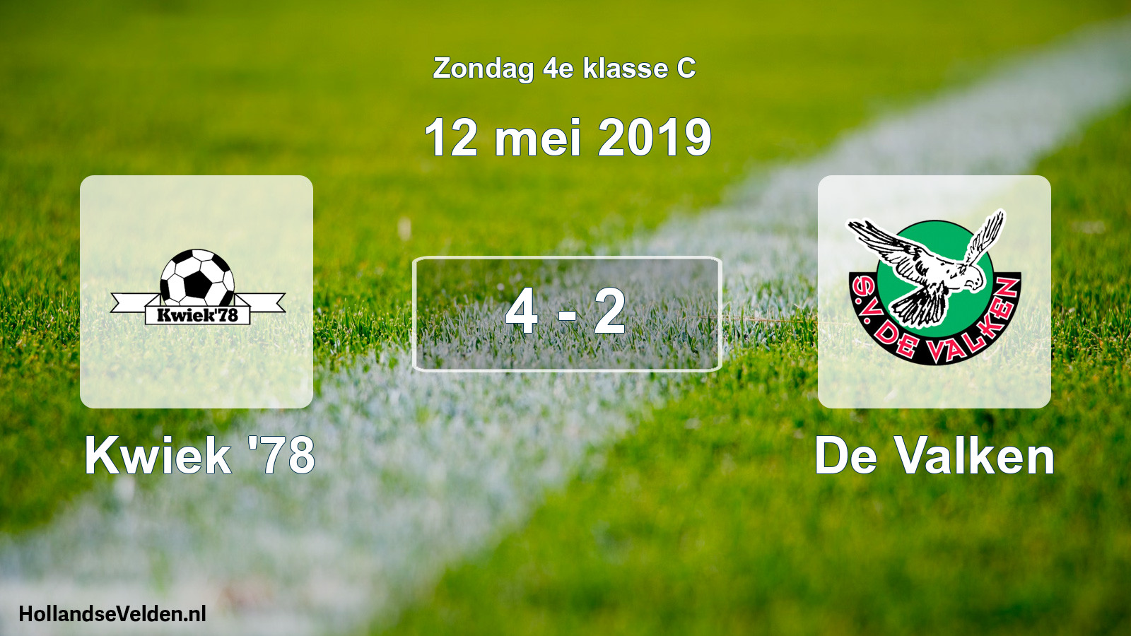 Total number of matches played: Kwiek '78 - De Valken 4 - 2 (12 May 2019)