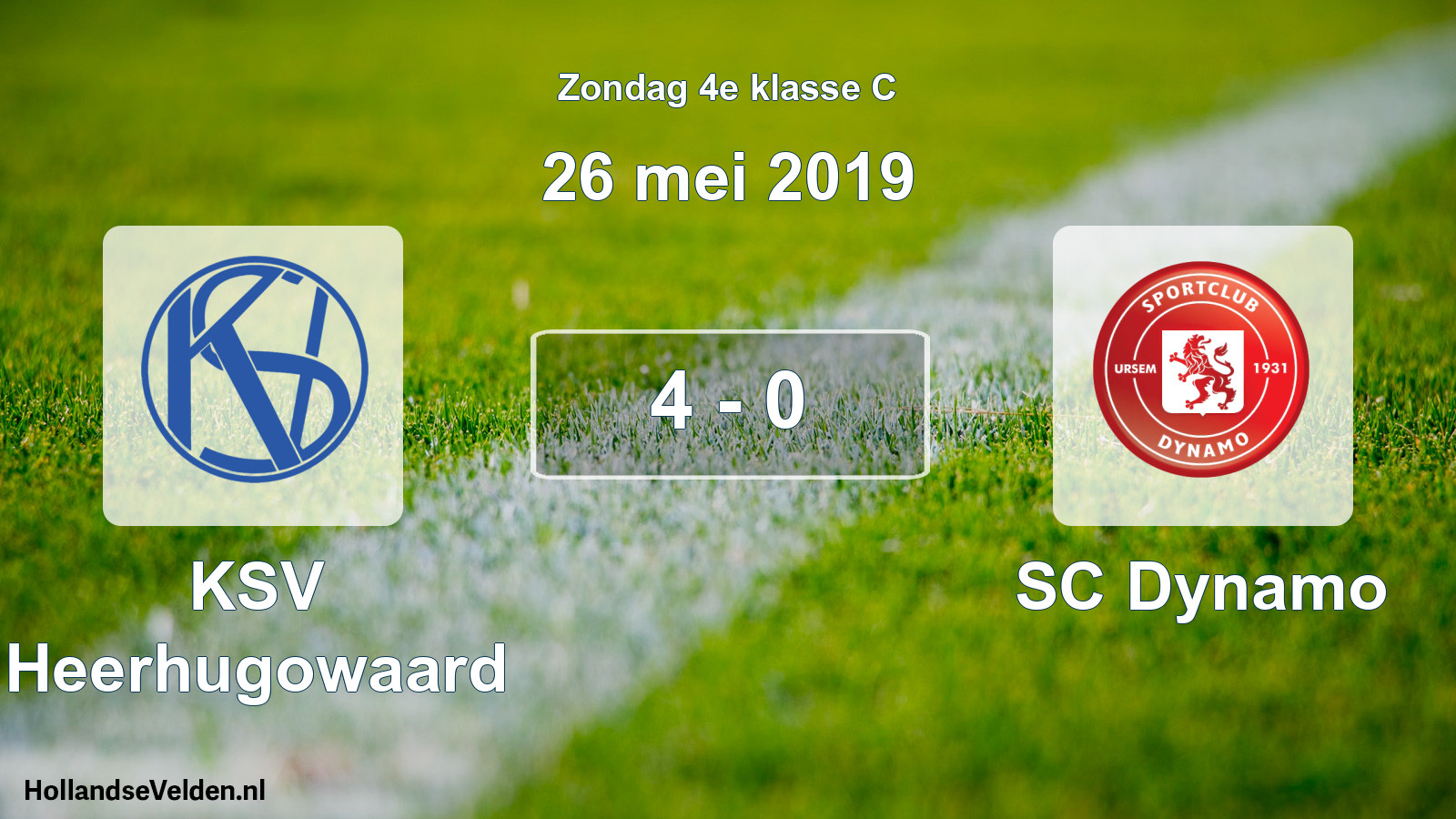 Total number of matches played: KSV Heerhugowaard - SC Dynamo 4 - 0 (26 May 2019)