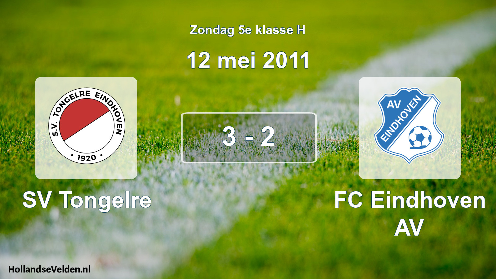 Total number of matches played: SV Tongelre - FC Eindhoven AV 3 - 2 (12 May 2011)