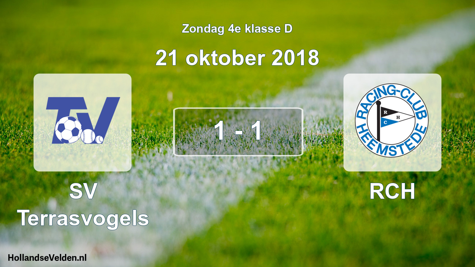 Total number of matches played: SV Terrasvogels - RCH 1 - 1 (21 October 2018)