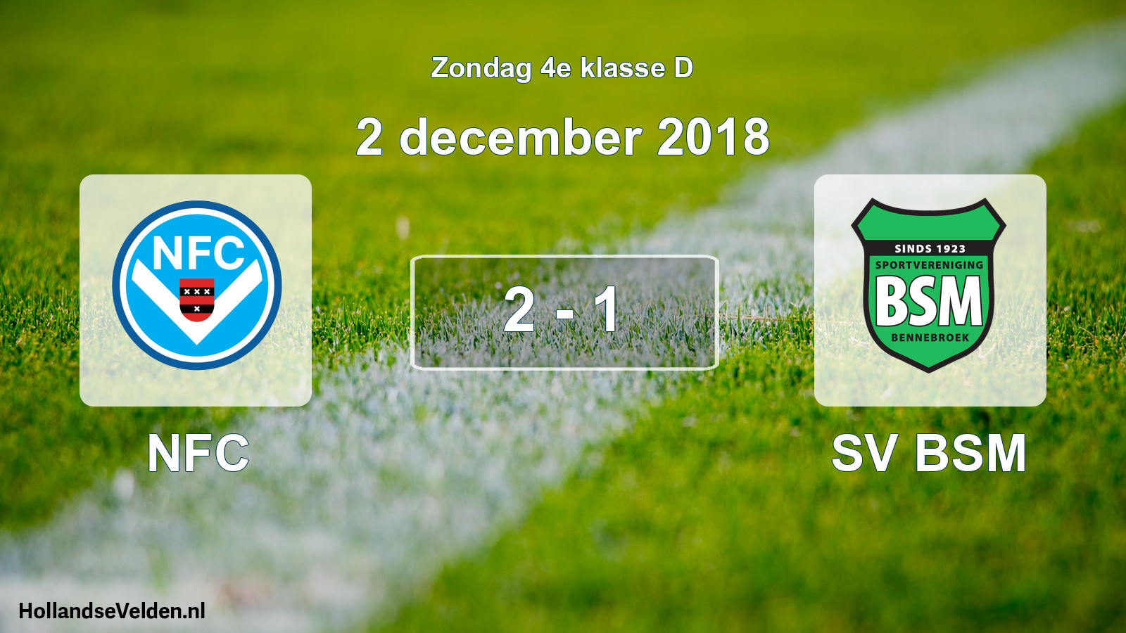 Total number of matches played: NFC - SV BSM 2 - 1 (2 December 2018)