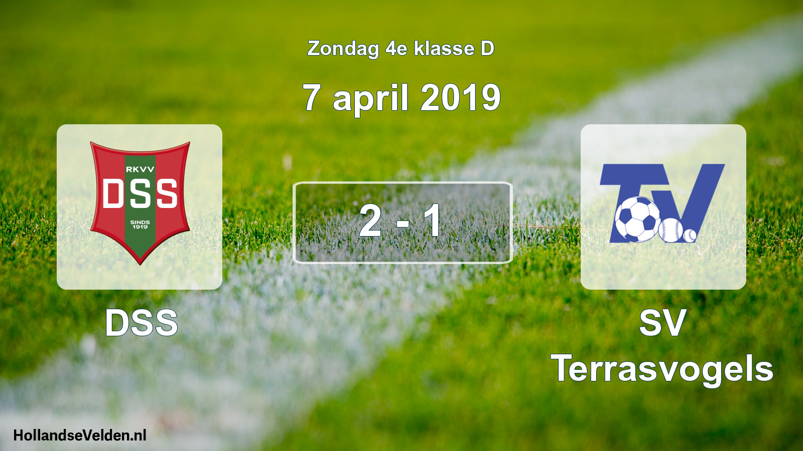 Total number of matches played: DSS - SV Terrasvogels 2 - 1 (7 April 2019)