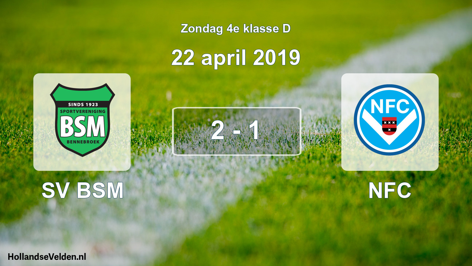 Total number of matches played: SV BSM - NFC 2 - 1 (22 April 2019)