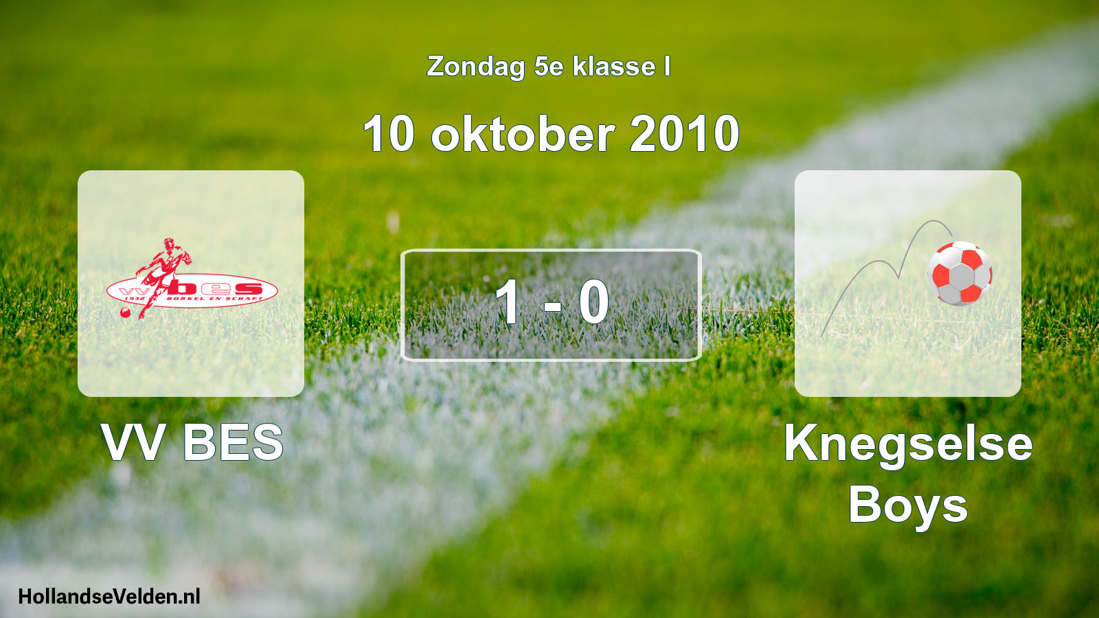 Total number of matches played: VV BES - Knegselse Boys 1 - 0 (10 October 2010)