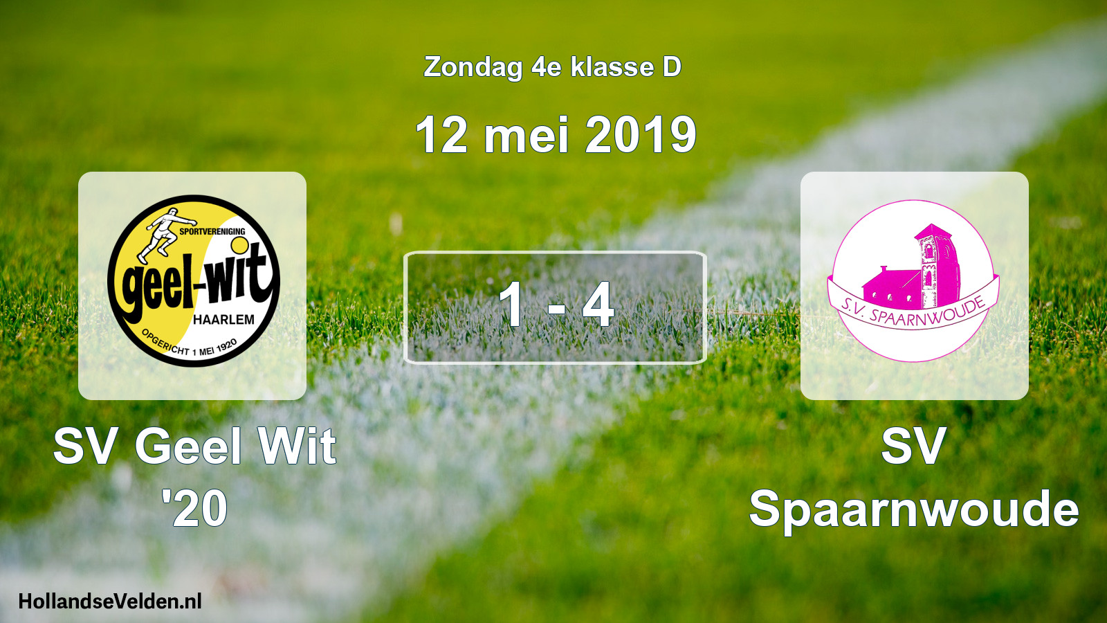 Total number of matches played: SV Geel Wit '20 - SV Spaarnwoude 1 - 4 (12 May 2019)