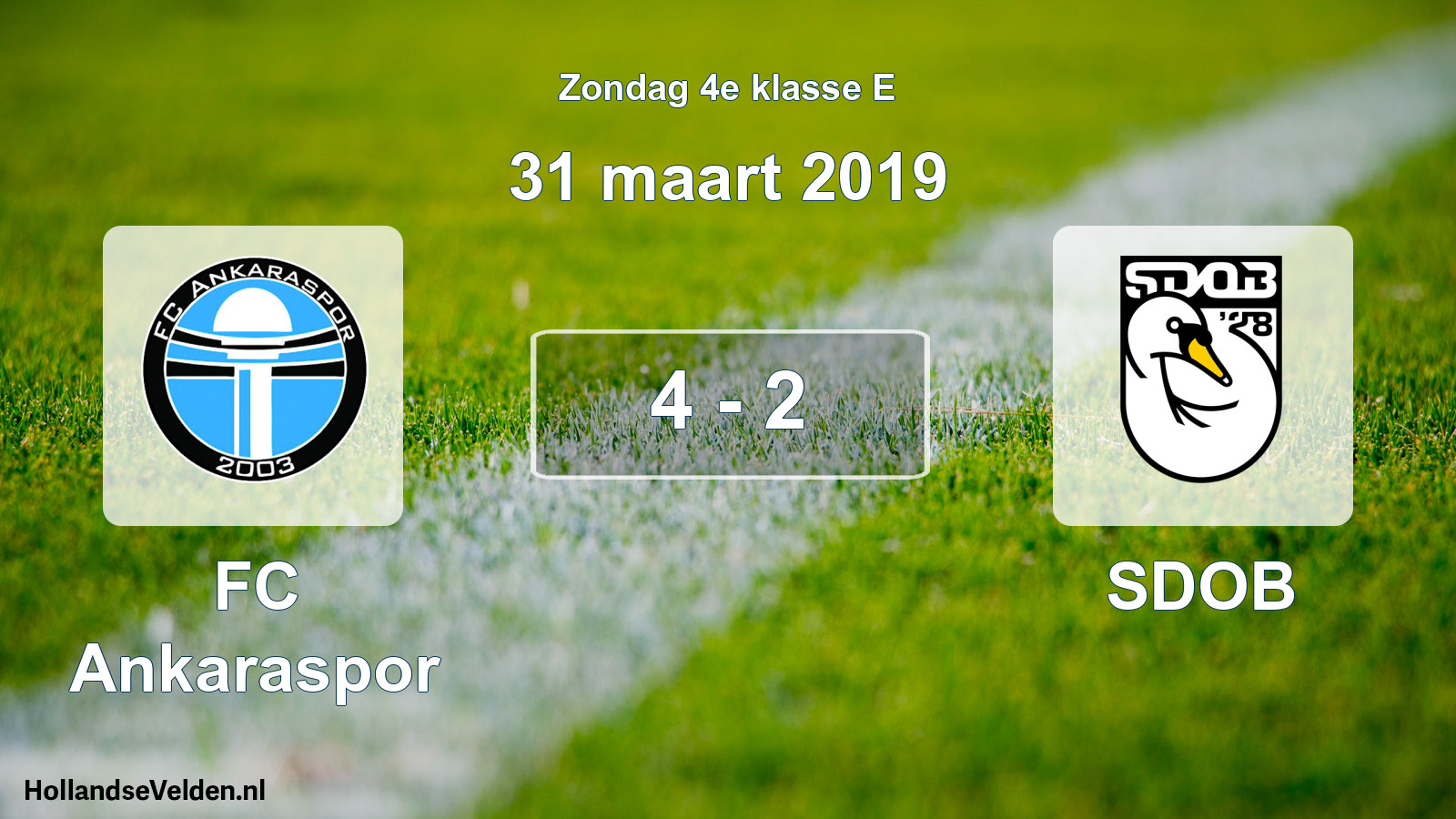 Total number of matches played: FC Ankaraspor - SDOB 4 - 2 (31 March 2019)