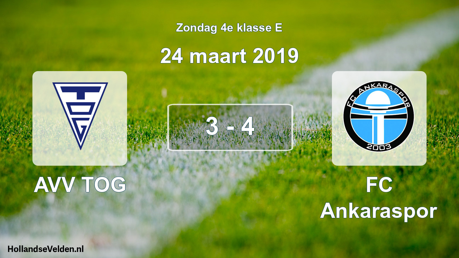 Total number of matches played: AVV TOG - FC Ankaraspor 3 - 4 (24 March 2019)