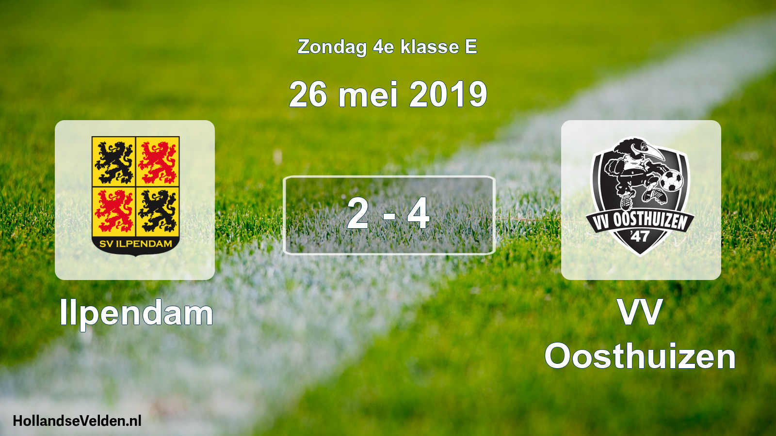 Total number of matches played: Ilpendam - VV Oosthuizen 2 - 4 (26 May 2019)