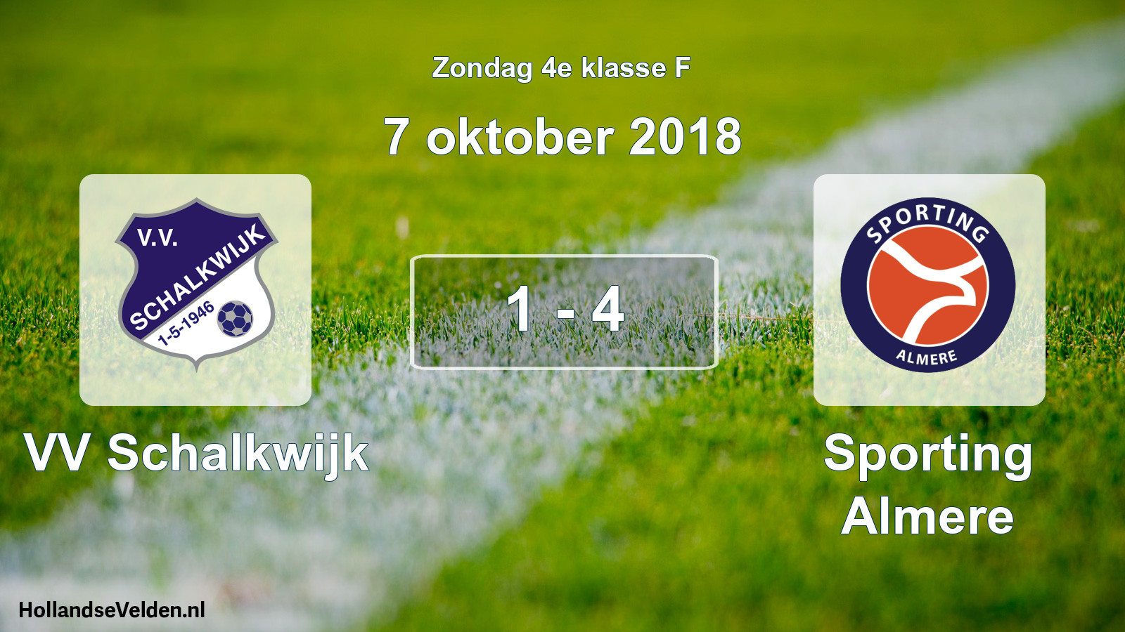 Total number of matches played: VV Schalkwijk - Sporting Almere 1 - 4 (7 October 2018)