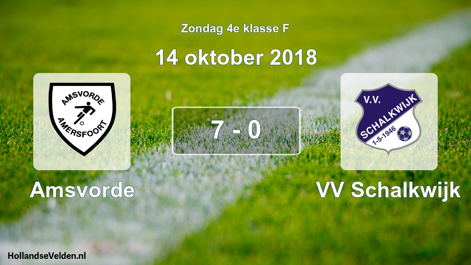 Total number of matches played: Amsvorde - VV Schalkwijk 7 - 0 (14 October 2018)