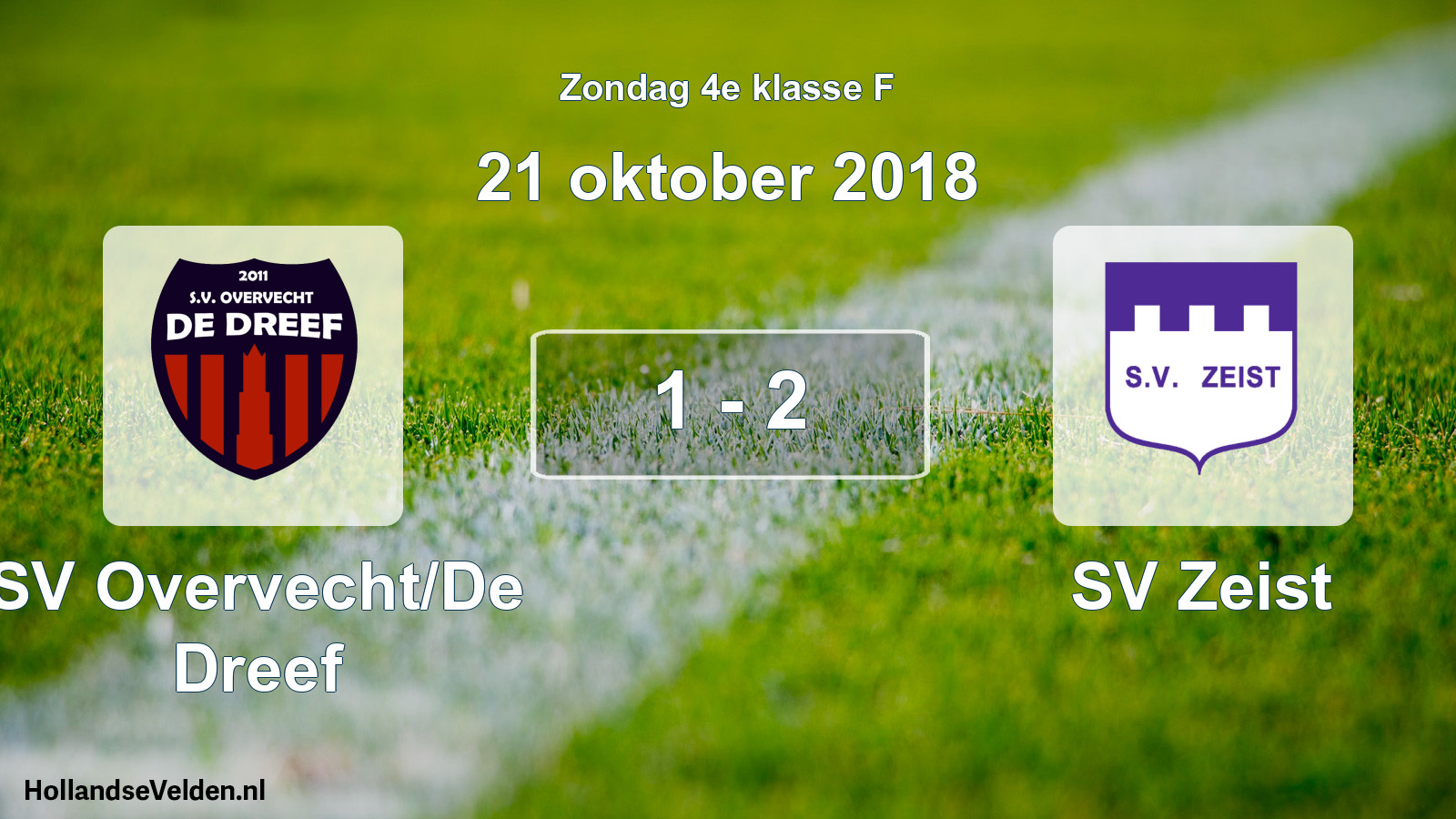 Total number of matches played: SV Overvecht/De Dreef - SV Zeist 1 - 2 (21 October 2018)