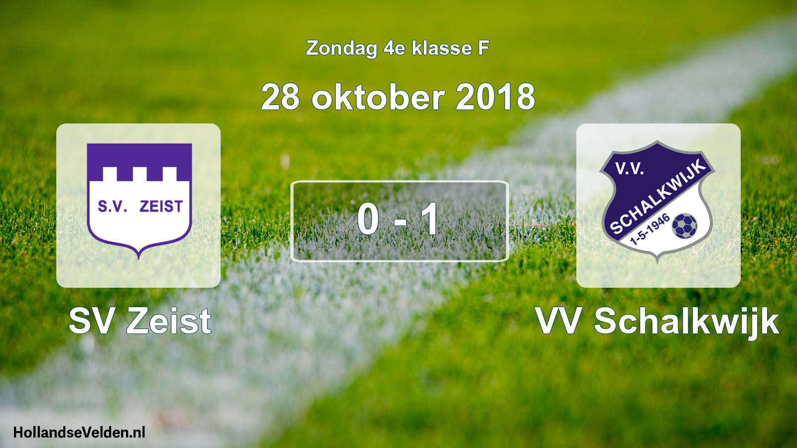 Total number of matches played: SV Zeist - VV Schalkwijk 0 - 1 (28 October 2018)