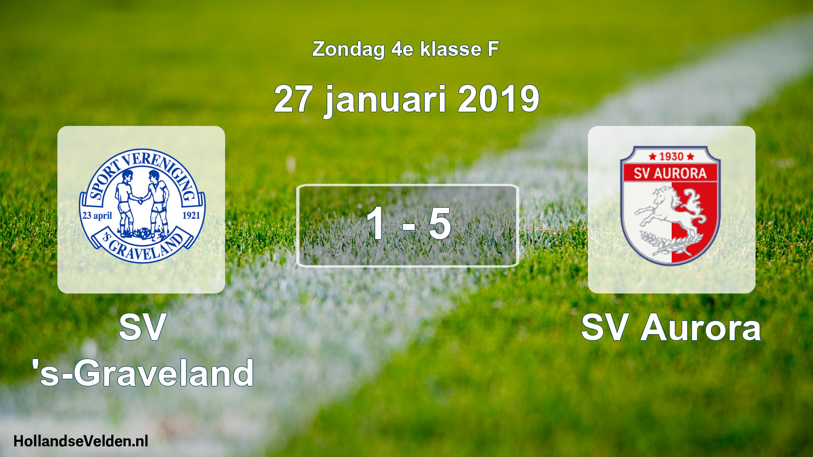 Total number of matches played: SV 's-Graveland - SV Aurora 1 - 5 (27 January 2019)