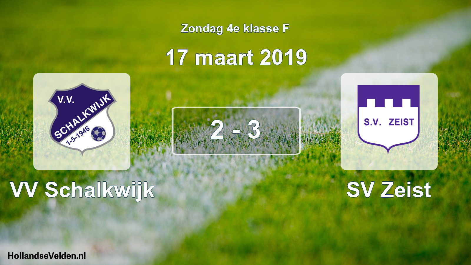 Total number of matches played: VV Schalkwijk - SV Zeist 2 - 3 (17 March 2019)