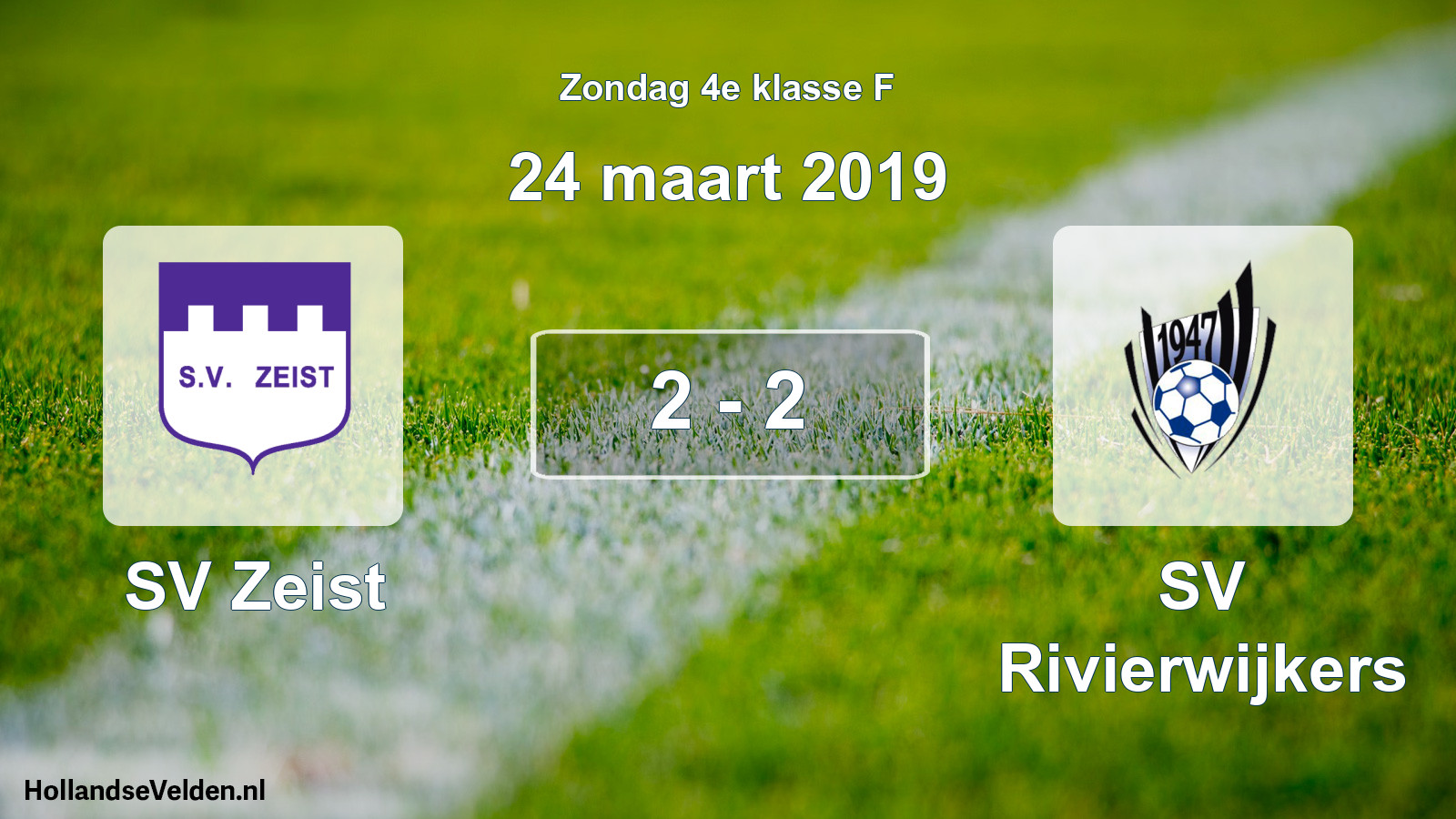 Total number of matches played: SV Zeist - SV Rivierwijkers 2 - 2 (24 March 2019)