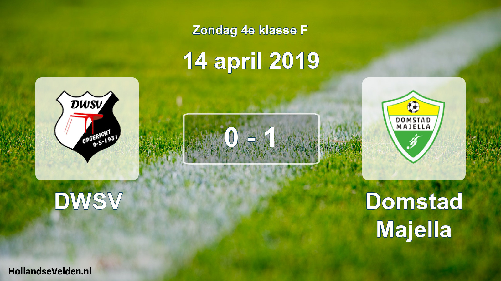Total number of matches played: DWSV - Domstad Majella 0 - 1 (14 April 2019)