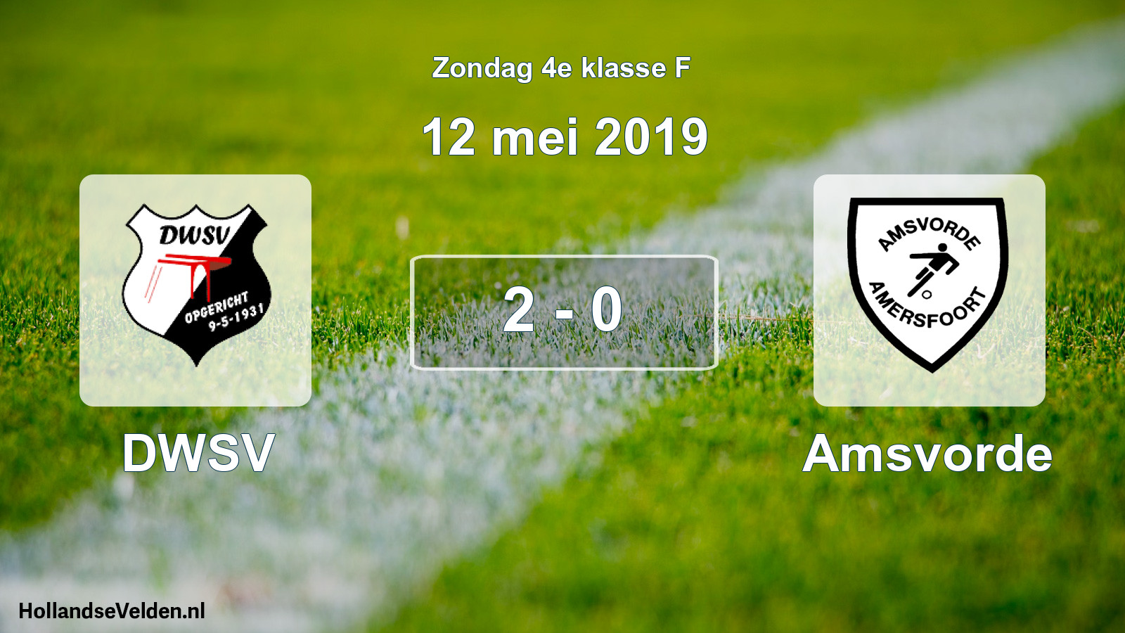Total number of matches played: DWSV - Amsvorde 2 - 0 (12 May 2019)