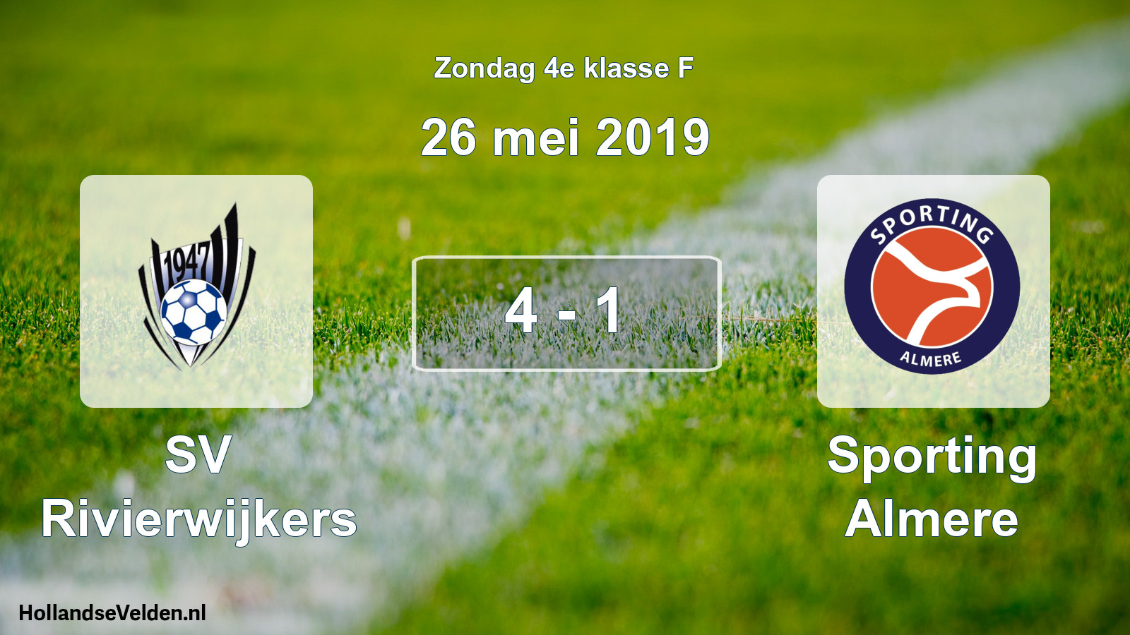 Total number of matches played: SV Rivierwijkers - Sporting Almere 4 - 1 (26 May 2019)