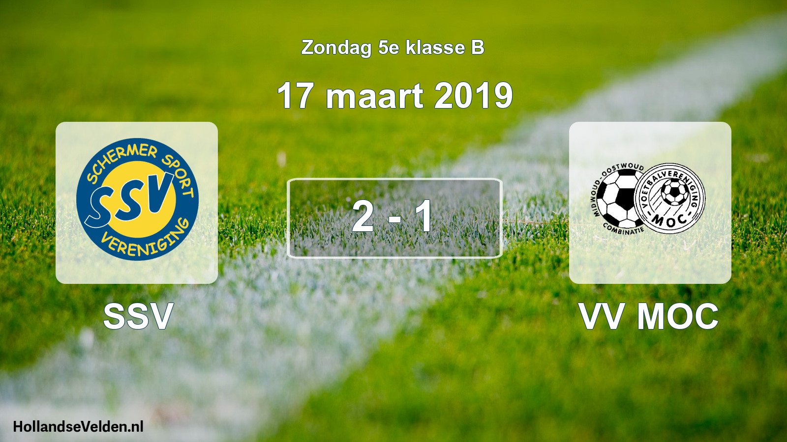 Total number of matches played: SSV - VV MOC 2 - 1 (17 March 2019)