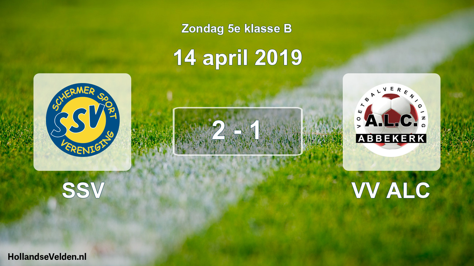Total number of matches played: SSV - VV ALC 2 - 1 (14 April 2019)