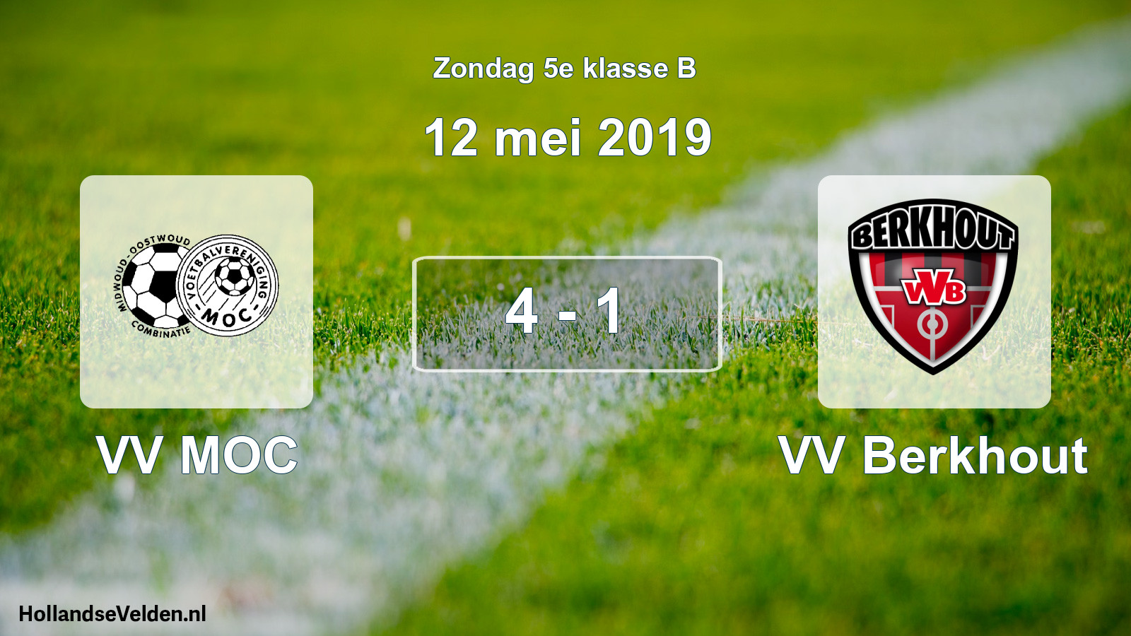 Total number of matches played: VV MOC - VV Berkhout 4 - 1 (12 May 2019)