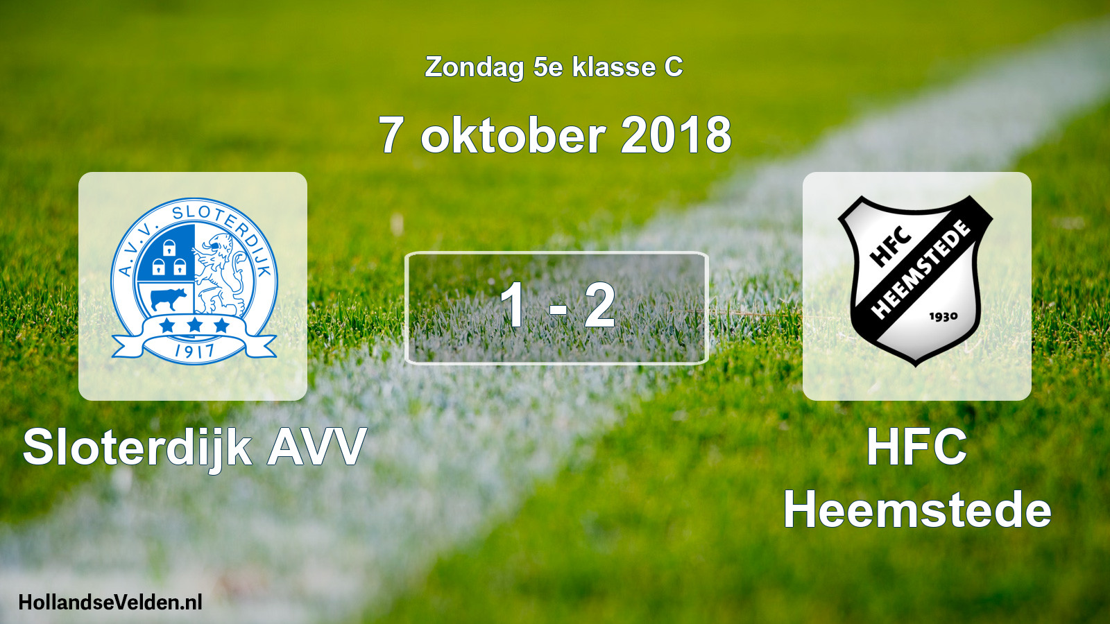 Total number of matches played: Sloterdijk AVV - HFC Heemstede 1 - 2 (7 October 2018)