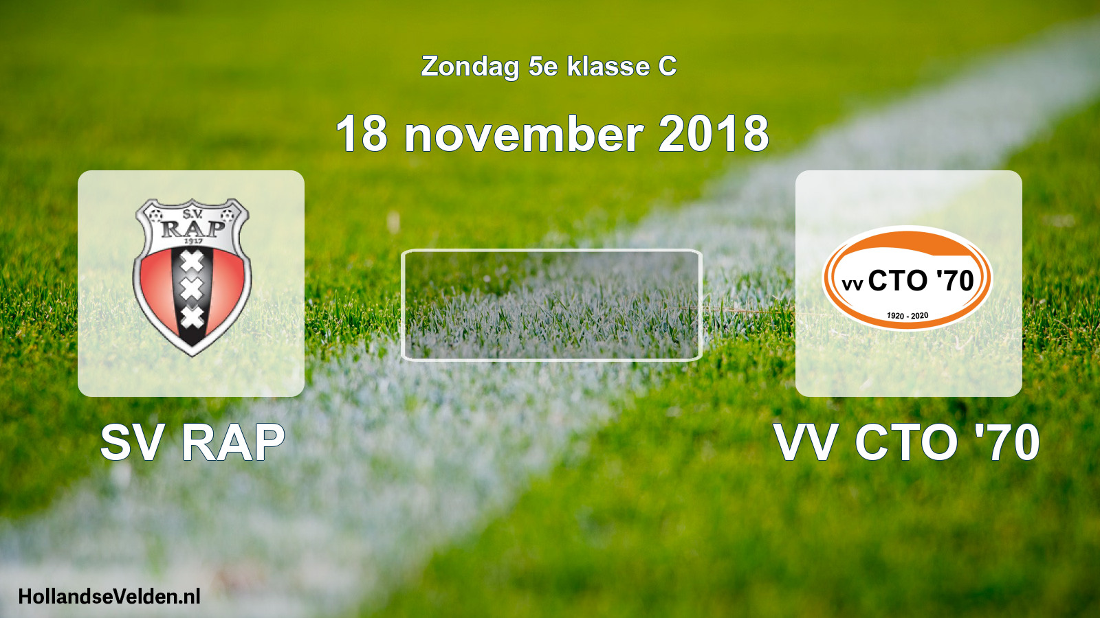 Scheduled Match: SV RAP - VV CTO '70 (18 November 2018)