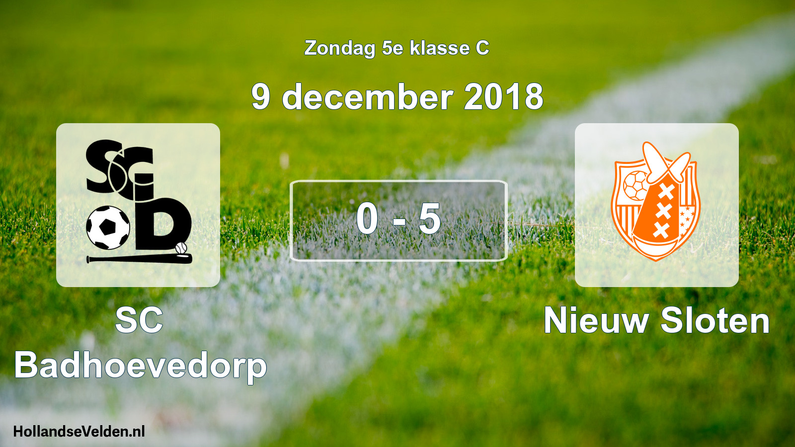Total number of matches played: SC Badhoevedorp - Nieuw Sloten 0 - 5 (9 December 2018)