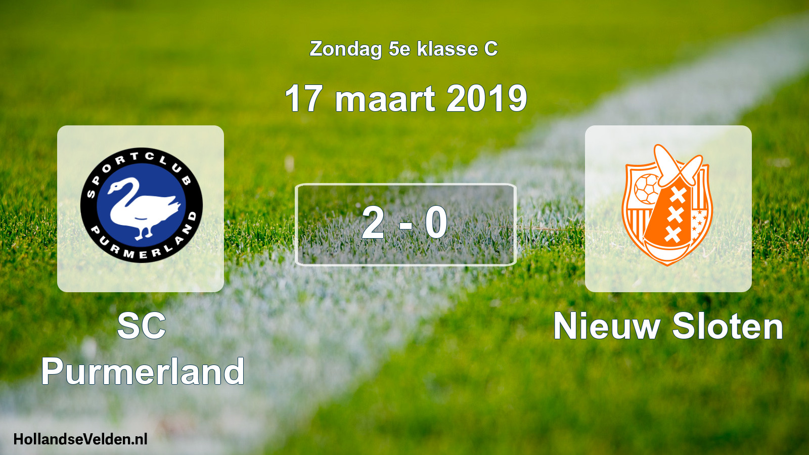 Total number of matches played: SC Purmerland - Nieuw Sloten 2 - 0 (17 March 2019)