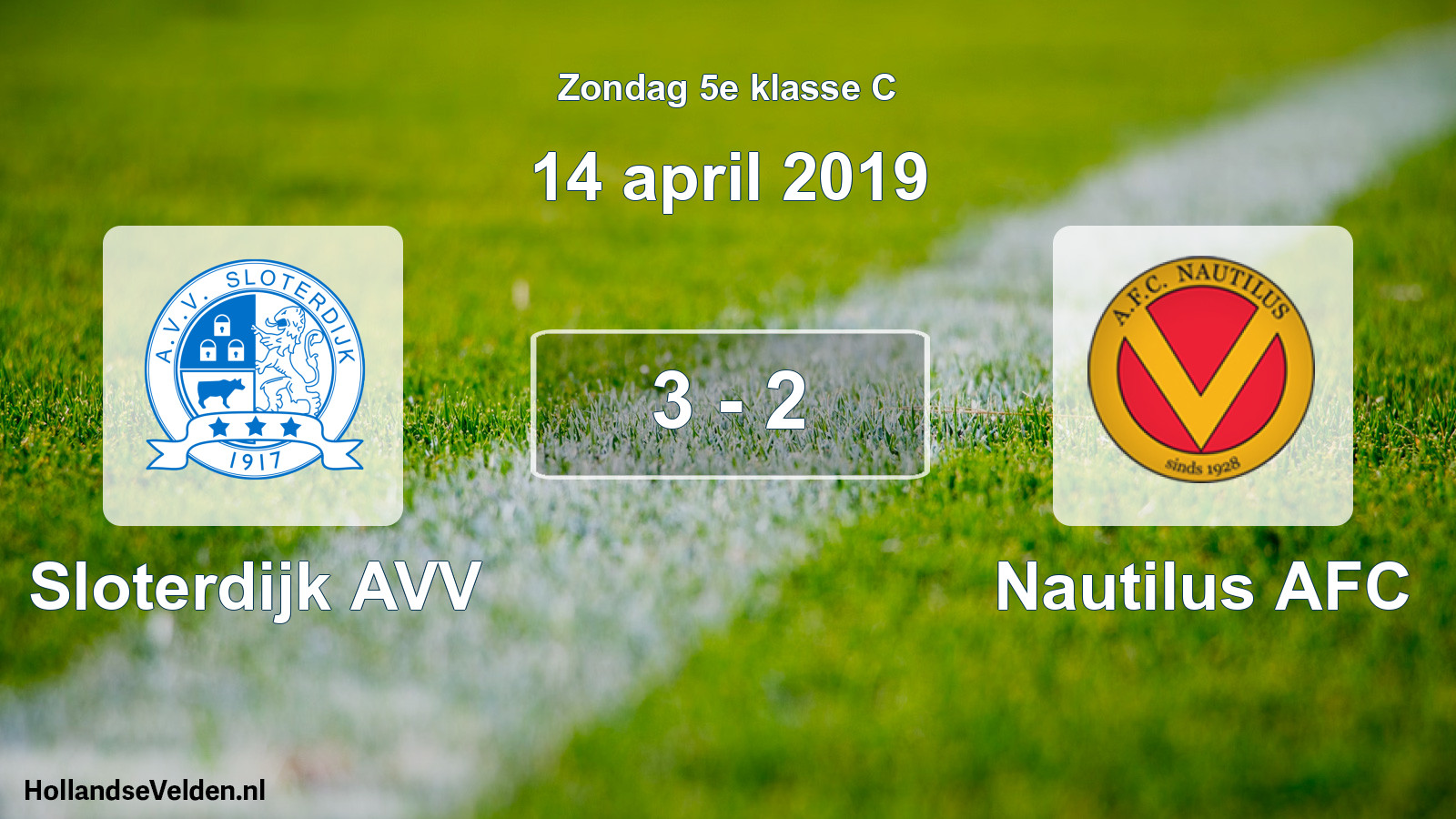 Total number of matches played: Sloterdijk AVV - Nautilus AFC 3 - 2 (14 April 2019)