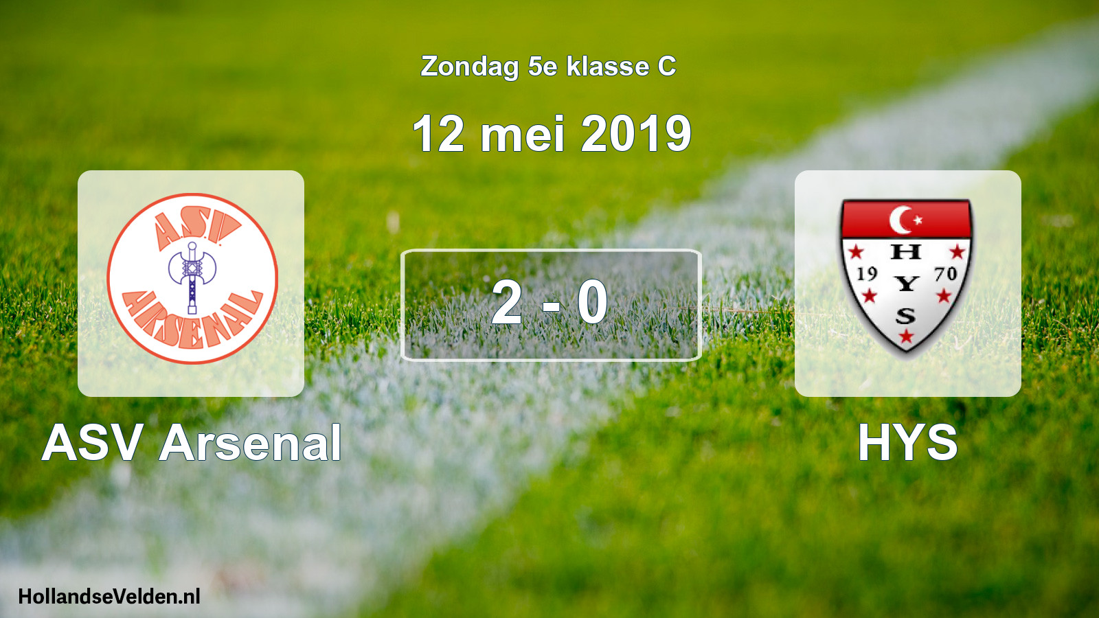 Total number of matches played: ASV Arsenal - HYS 2 - 0 (12 May 2019)