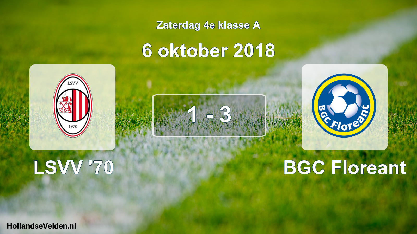Total number of matches played: LSVV '70 - BGC Floreant 1 - 3 (6 October 2018)