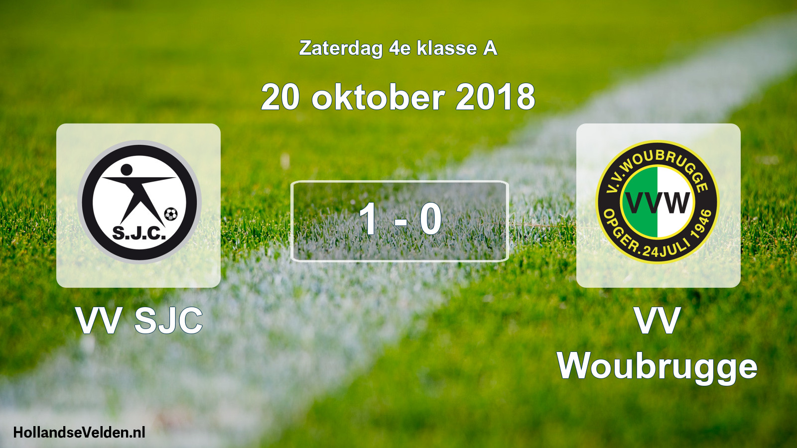 Total number of matches played: VV SJC - VV Woubrugge 1 - 0 (20 October 2018)