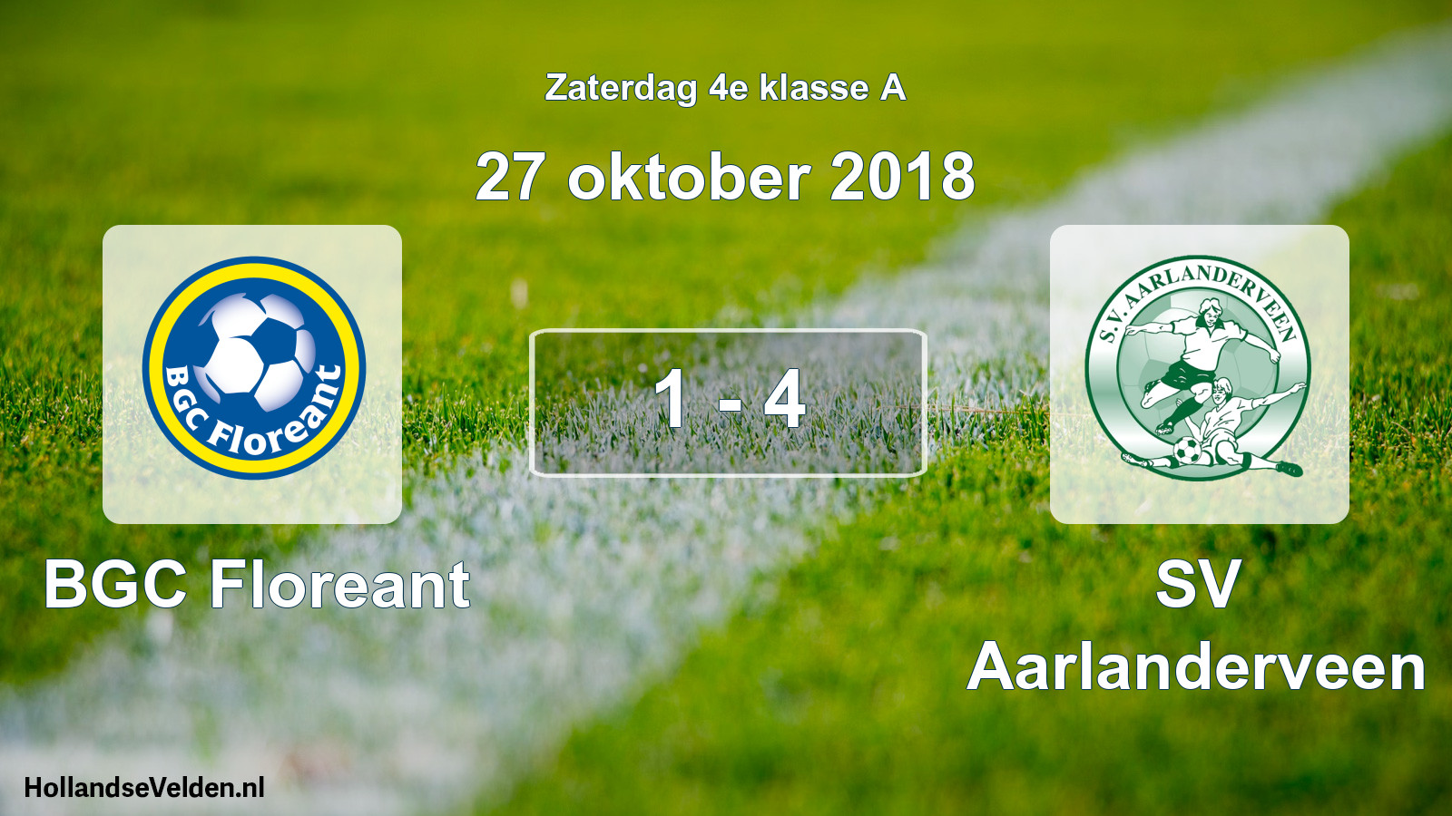 Total number of matches played: BGC Floreant - SV Aarlanderveen 1 - 4 (27 October 2018)