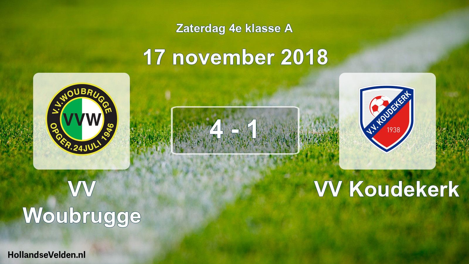 Total number of matches played: VV Woubrugge - VV Koudekerk 4 - 1 (17 November 2018)
