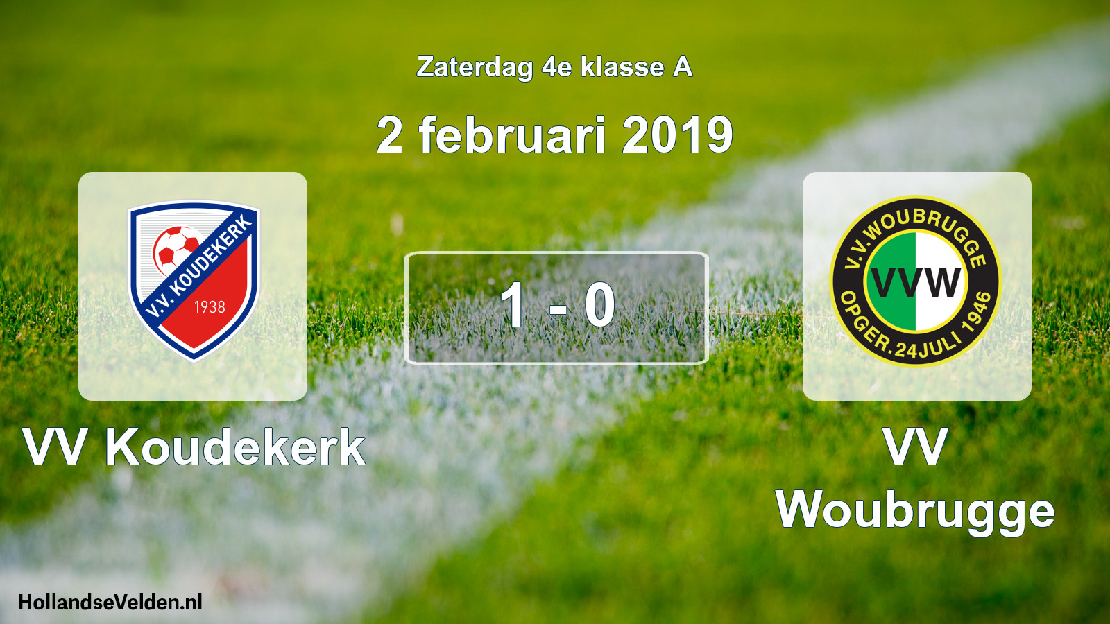 Total number of matches played: VV Koudekerk - VV Woubrugge 1 - 0 (2 February 2019)