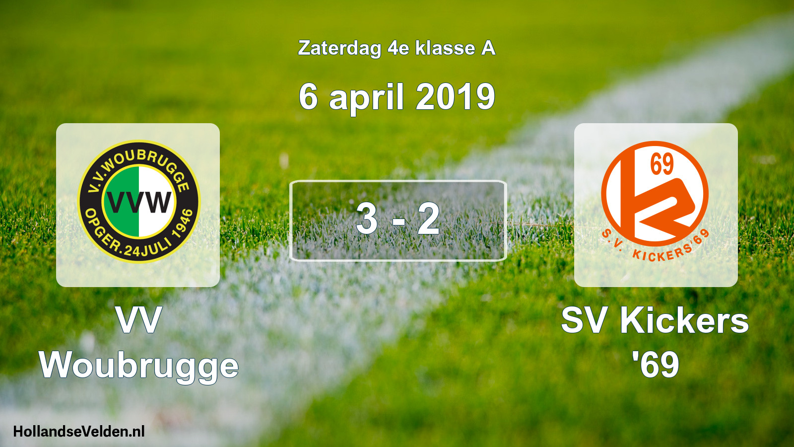 Total number of matches played: VV Woubrugge - SV Kickers '69 3 - 2 (6 April 2019)