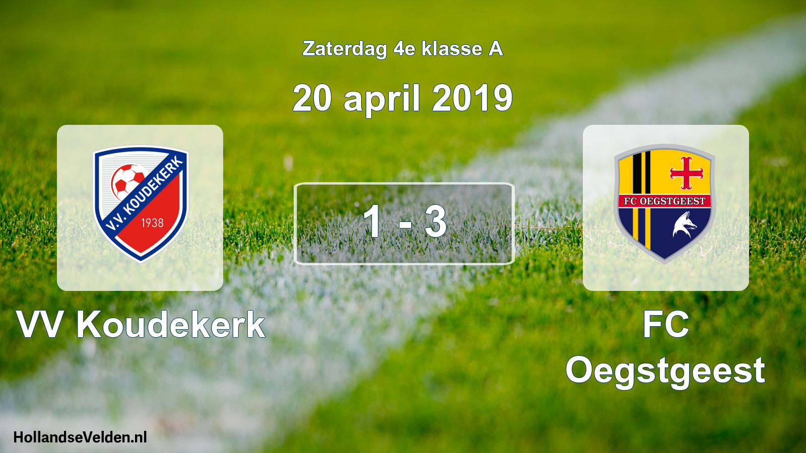Total number of matches played: VV Koudekerk - FC Oegstgeest 1 - 3 (20 April 2019)