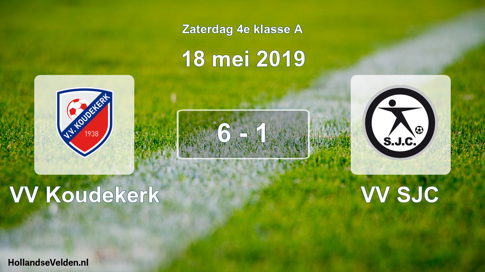 Total number of matches played: VV Koudekerk - VV SJC 6 - 1 (18 May 2019)
