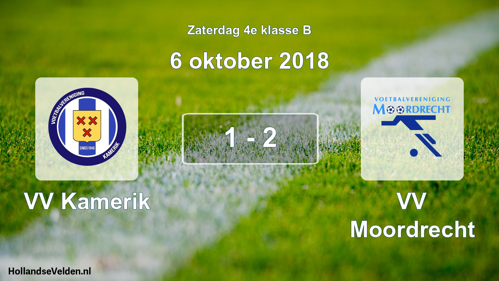 Total number of matches played: VV Kamerik - VV Moordrecht 1 - 2 (6 October 2018)