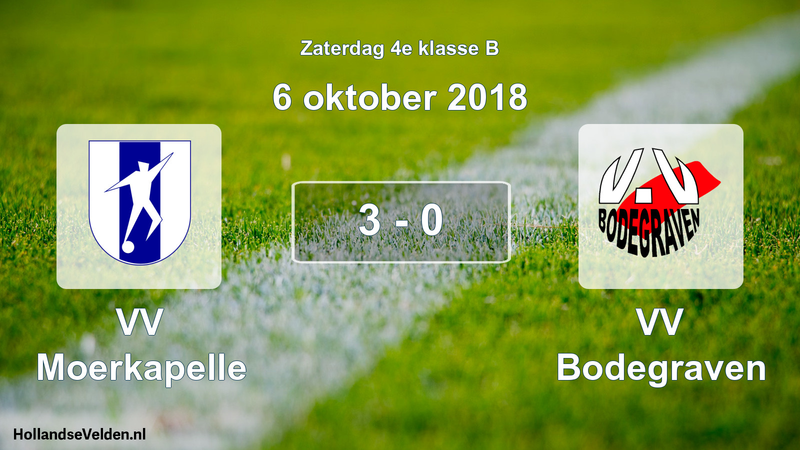 Total number of matches played: VV Moerkapelle - VV Bodegraven 3 - 0 (6 October 2018)