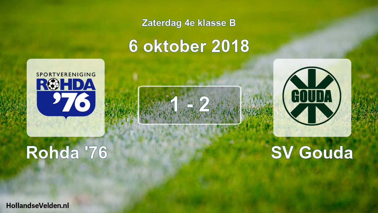 Total number of matches played: Rohda '76 - SV Gouda 1 - 2 (6 October 2018)