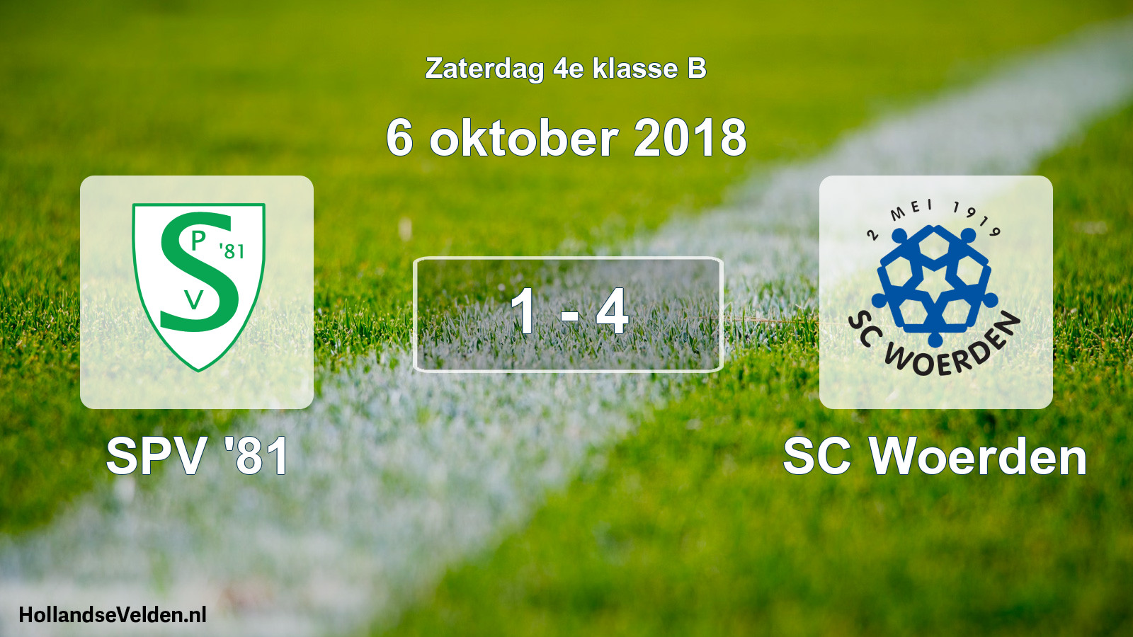 Total number of matches played: SPV '81 - SC Woerden 1 - 4 (6 October 2018)