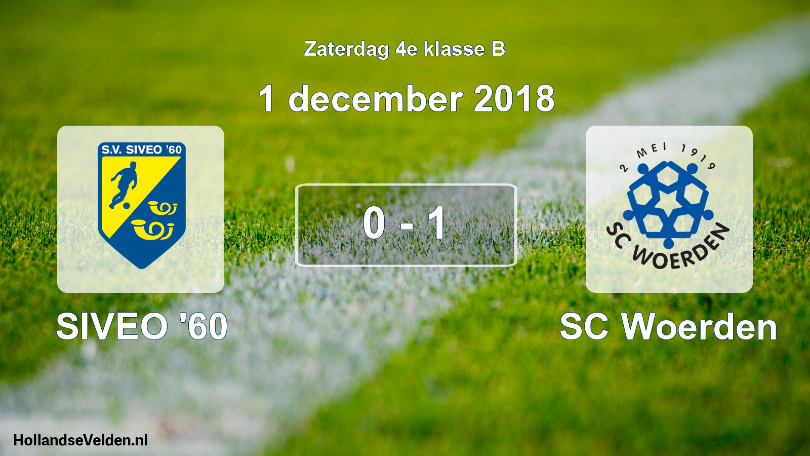 Total number of matches played: SIVEO '60 - SC Woerden 0 - 1 (1 December 2018)